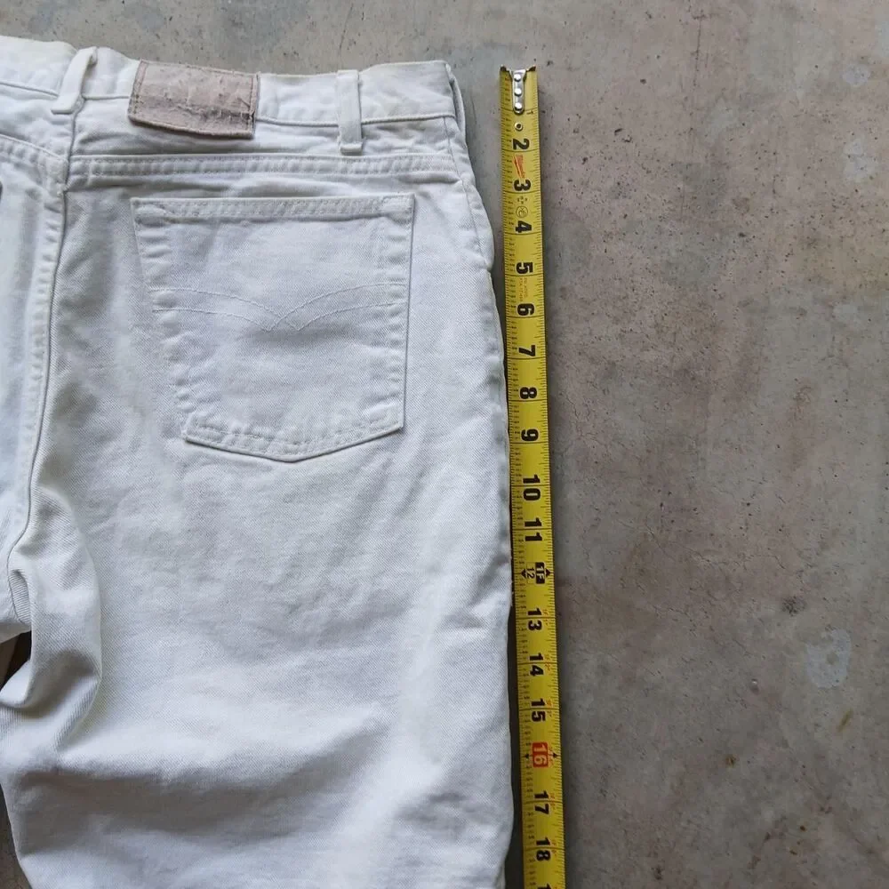 Bugle-boy Men's White and Cream Shorts